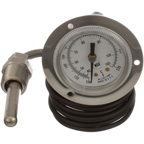 Middleby Marshall A16181 Rinse Thermometer 2, 100-220F, Front Flang