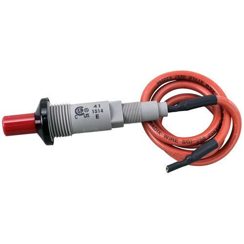 Nieco 4181-08 Spark Ignitor With 24" Lead Wire Red Pushbutton