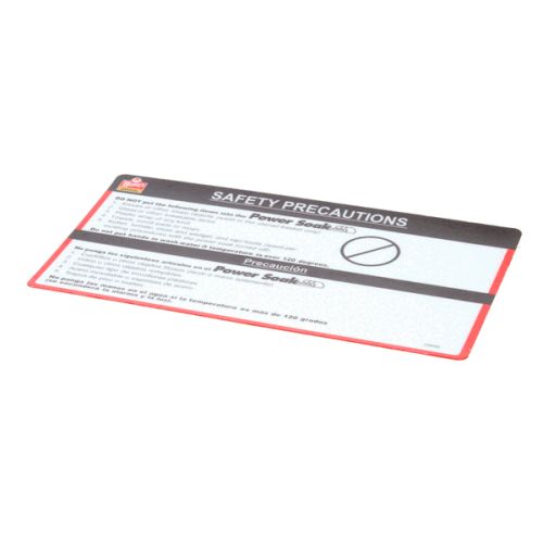 Power Soak Systems 29595 Decal "Safety"