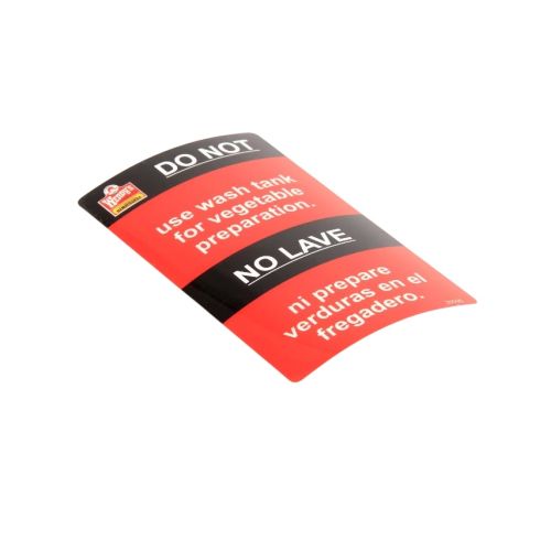 Power Soak Systems 29596 Decal Vegetable Prep Wendy's