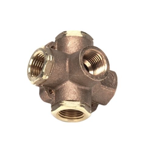 Power Soak Systems 38689 Selector Valve 5 Port 1/2 NPT Low Lead Brass No Handle