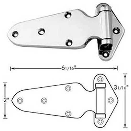 Premco PR6H1-1/8 Hinge (1-1/8" Ofst, 6"L) 