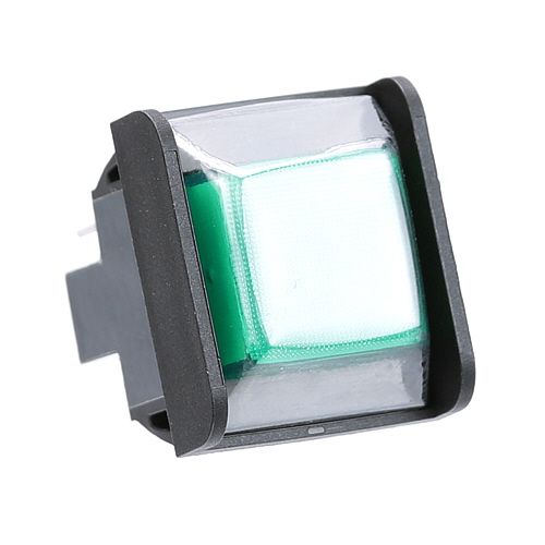 Roundup - AJ Antunes 7001337 Green Momentary On/off Push Button Switch, 15/16" X 1-3/16"