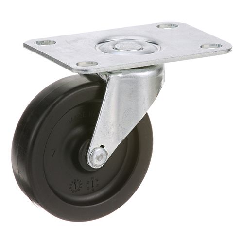 Rubbermaid 3600L4 Plate Caster (3"OD,Swivel,Black)