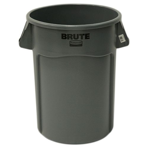 Rubbermaid FG264360GRAY 44Gal Rnd Brute Trashcan No Lid Included