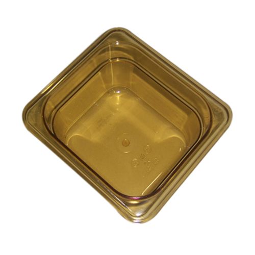 Rubbermaid RBMDFG205P00AMBR 1/6 Size 4" Deep Amber Pan