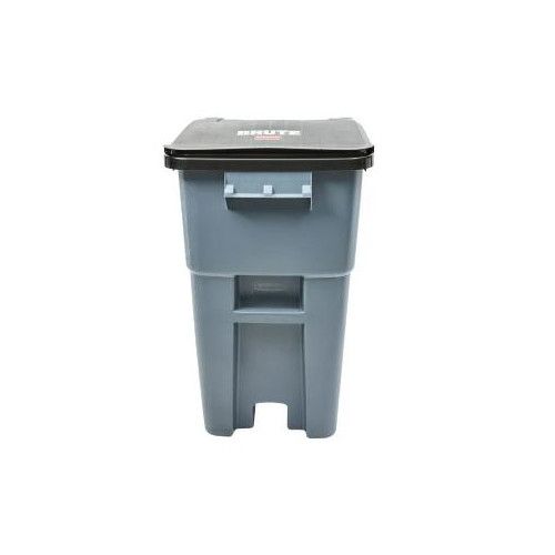 Rubbermaid RBMDFG9W2700GRAY Brute 50 Gallon Trash Can with Lid and Wheels