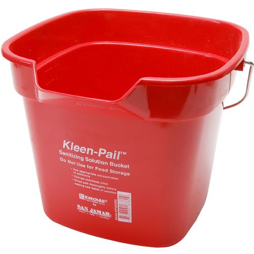 San Jamar KP320RD Pail-10QT Red 