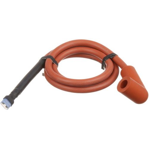 Southbend 1174817 30" Ignition Red Cable W/ 90 Deg Spark Plug Boot & Encapsulated Push-On Connector