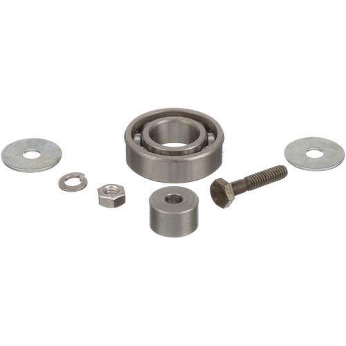 Southbend 9130 Outer Rack Front Roller Bearing, W/bushing,2EA Flat Washers, 1 EA 1-1/4" X 1/4" HH/CS, Nut, Lock washer for Broiler