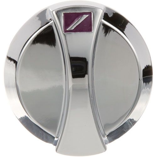 Southbend SOU1177704 Chrome Burner Valve Knob 2-1/2" OD, 1/4" D-STEM Flat Down