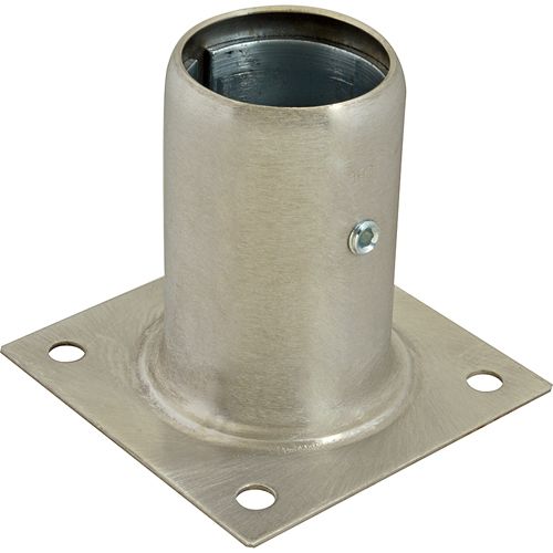 Standard Keil 1018-0406-1283 Stainless Steel 3-1/2" Plate Mount Leg Socket, 1 1/2" OR X1 5/8" OD Tubing