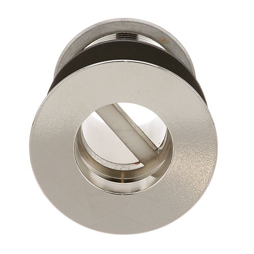 Standard Keil 1816-1812-1368 Nickel-Plated Brass Sink Drain with Flange, 1-1/2" NPS 