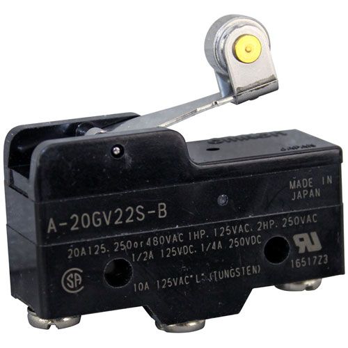 Star Mfg 2E-8456 Roller Lever Microswitch W/1" MT Centers, 20 AMP, 125/250/480V
