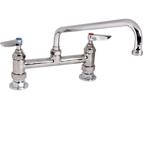 T&S Brass -0220-061X 8 " Deck Faucet , 10"Spt,Leadfree