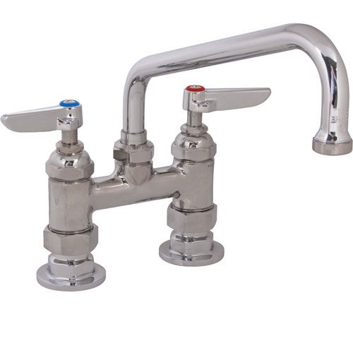 T&S Brass 0227 4" Deck Faucet , 8"Spt,Leadfree