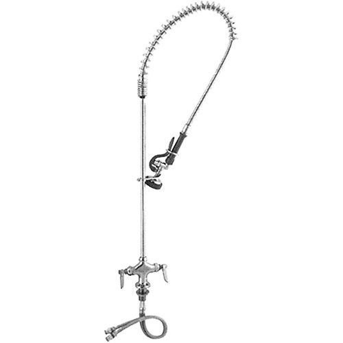 T&S Brass B-0113 40" High Pre-Rinse Deck Mount Unit, 9" Clearance