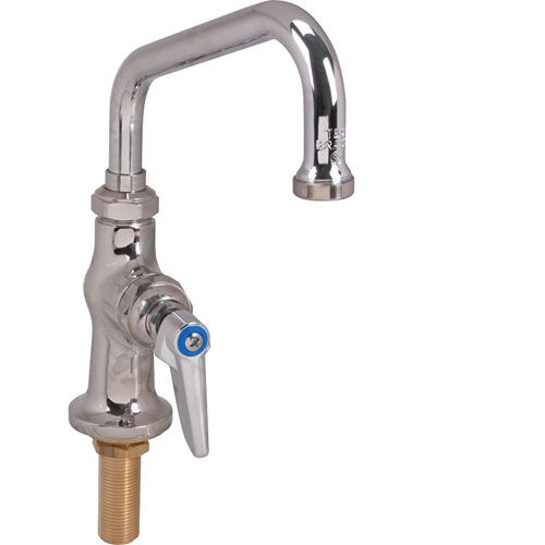 T&S Brass B-0207 6" Swivel Chrome Pantry Faucet W/ 6" Spout, 1/4" NPT Male