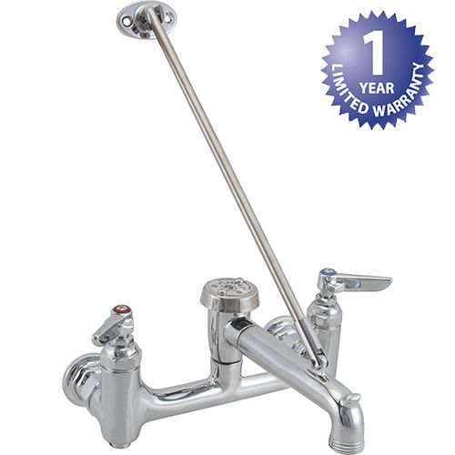 T&S Brass B-0665-BSTP Faucet 8" Wall Mount Ser Vice Sink T&S