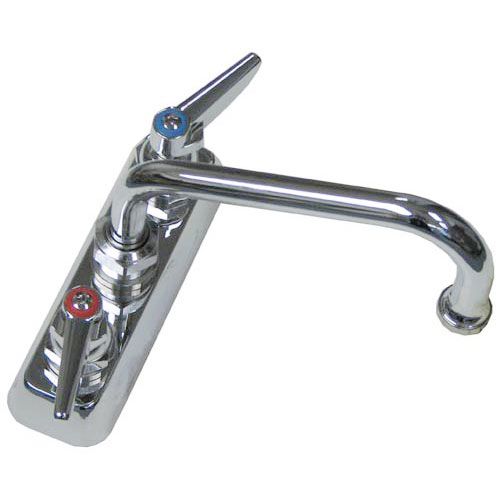 T&S Brass B-1110 4" CTR Deck Mount Faucet W/ 6" Swing Nozzle And Handle