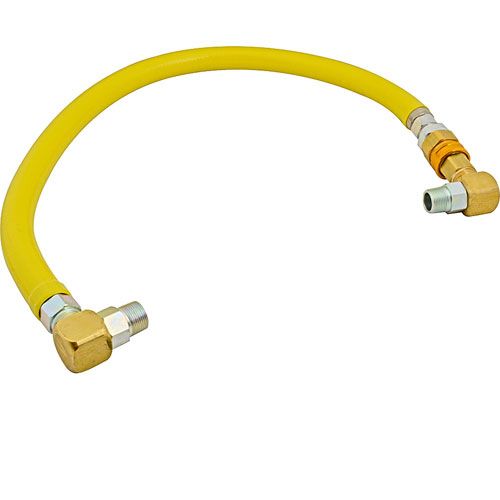 T&S Brass TSHG-4E-48S Gas Hose Flex Ctd 1 X 48 W/90  (5 3/ 4 O.D )