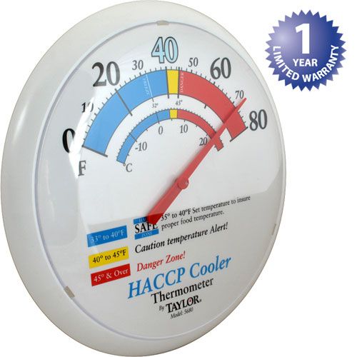 Taylor Thermometer 5680 Thermometer (13.25"OD, 0/80F)