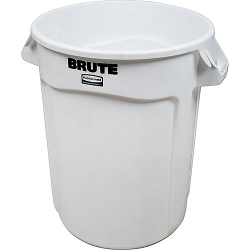Trash Can-32gal Rndwhite For Rubbermaid - Part# Rbmdfg263200wht