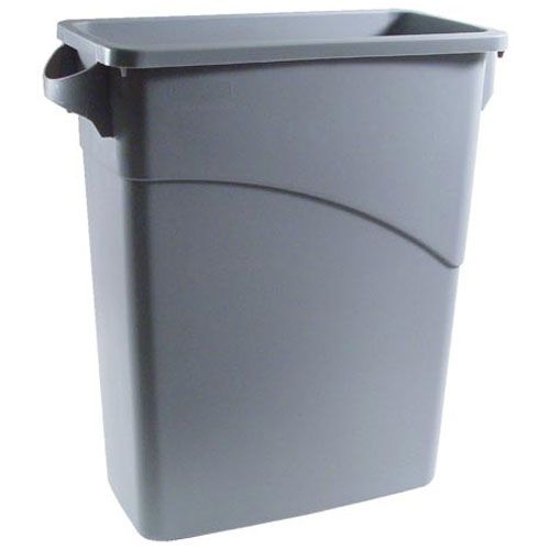 Trash Container-Slimjim, Grey 15.5g For Rubbermaid - Part# Fg354100lgray
