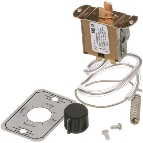 Traulsen 28994 Thermostat W/ 3/8 X 1/1/2coiled Bulb, Slot Stem with Knob & Dial Plate