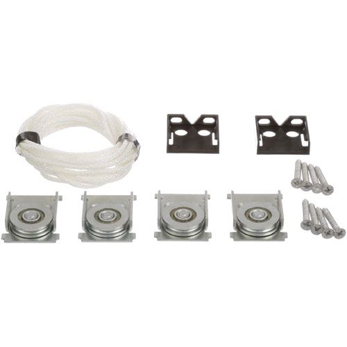 TRUE 884605 Refrigerator 4 Pulley Cord Kit W/ 8 Screws 2 Cords