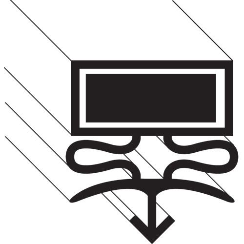 True E810848 Cooler Gasket, 15"X1-1/2" R,Black