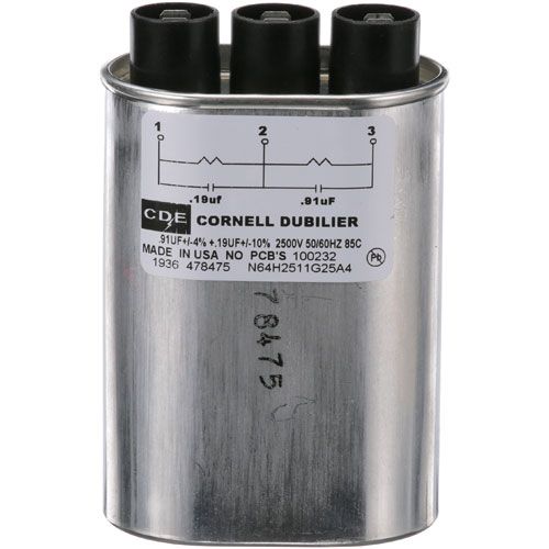 Turbochef 100232 Oven Capacitor 0.91Uf+0.19Uf 2500 VAC