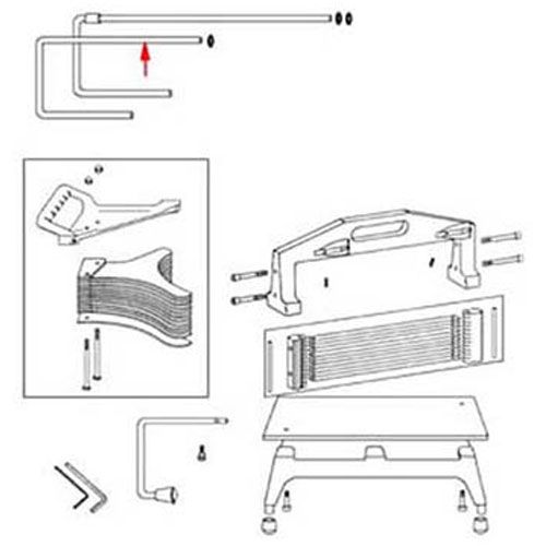 Vollrath 00666R Right Guide Rod for TOMATO PRO