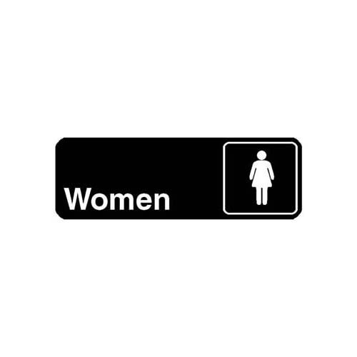 Vollrath 4516 Women Sign (Black, 3X9") 