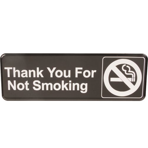 Vollrath 4521 No Smoking Sign, Black
