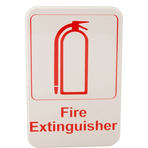 Vollrath 5618 Sign,Fire Extinguisher , 6X9"