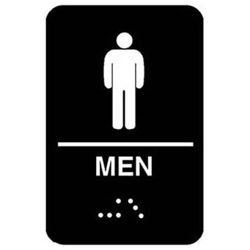 Vollrath 5635 Men'S Sign, Braille, 6X9"