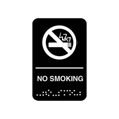 Vollrath 5638 No Smoking Sign, 6X9, Braille