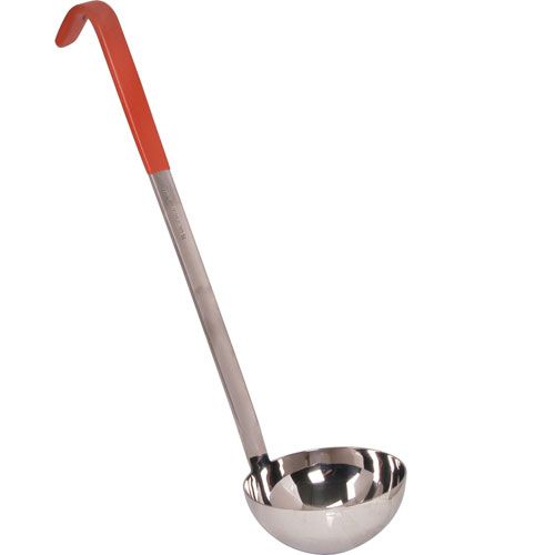 Vollrath VOL4980865 Ladle , 8 OZ,S/S,Orange,13"HDl