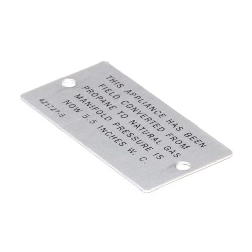 Vulcan Hart 00-421727-00005 Gas Conversion Plate LP To NAT