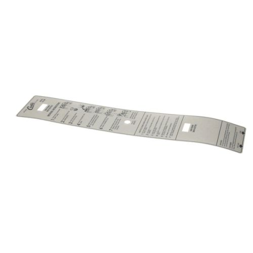 Curtis WC-3903 Instructs Panel Label