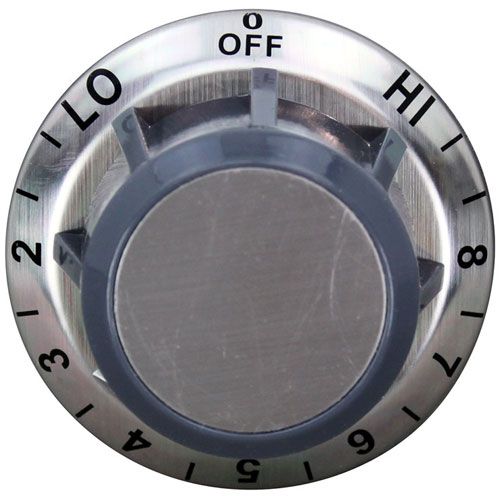 Wells 60498 Grey & Silver Thermostat Dial, 2-3/8" DIA