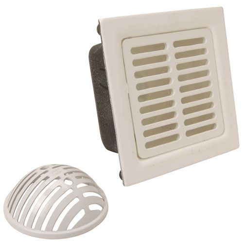 Zurn FD2375-3NH-F Drain,12"Sq Flr , Full Grate,6"Dp